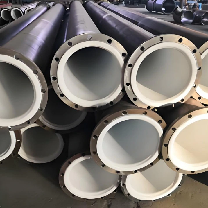 Rurociąg do transportu substancji chemicznych wyłożony PTFE