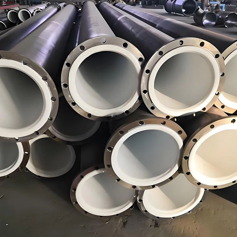Przemysłowy rurociąg chemiczny wyłożony PTFE